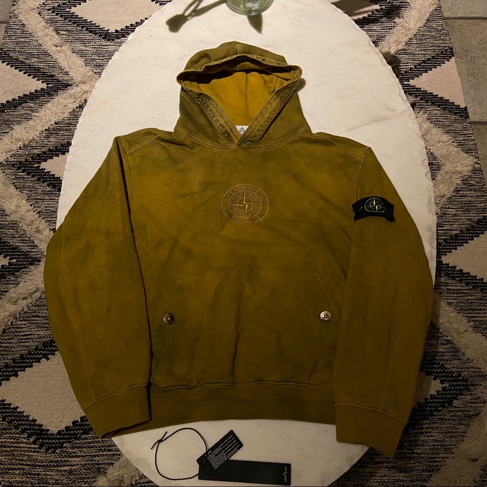 Supreme x Stone Island Olive hooded